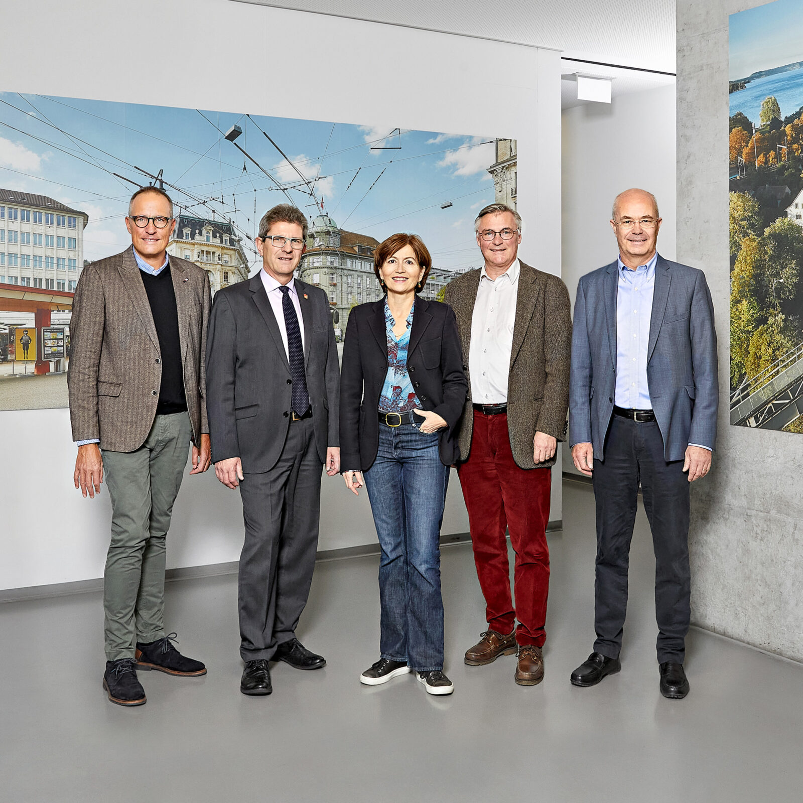 Gabriel Ponti, Mitglied | Erich Fehr, Präsident und Stadtpräsident Biel | Regula Rytz, Mitglied | Stefan Kaufmann, Mitglied | Andreas Lienhard, Vizepräsident